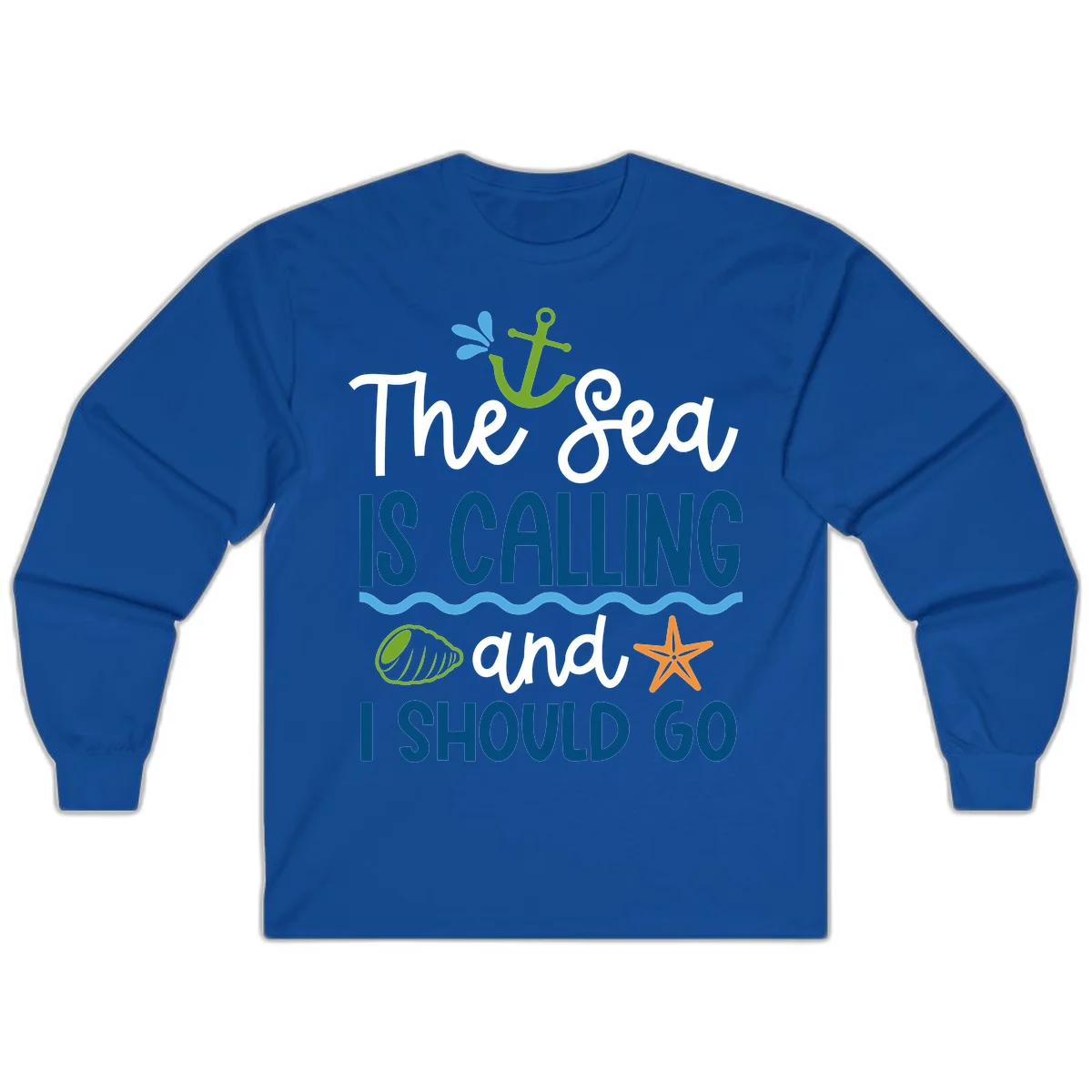 The Sea Is Calling Long Sleeve in Royal