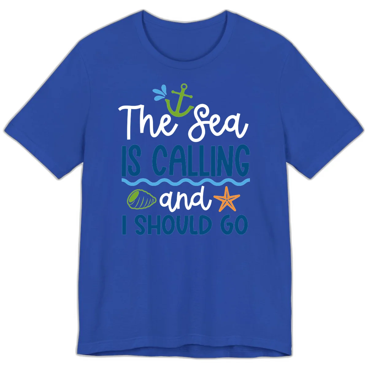 The Sea Is Calling Premium T-Shirt in True Royal