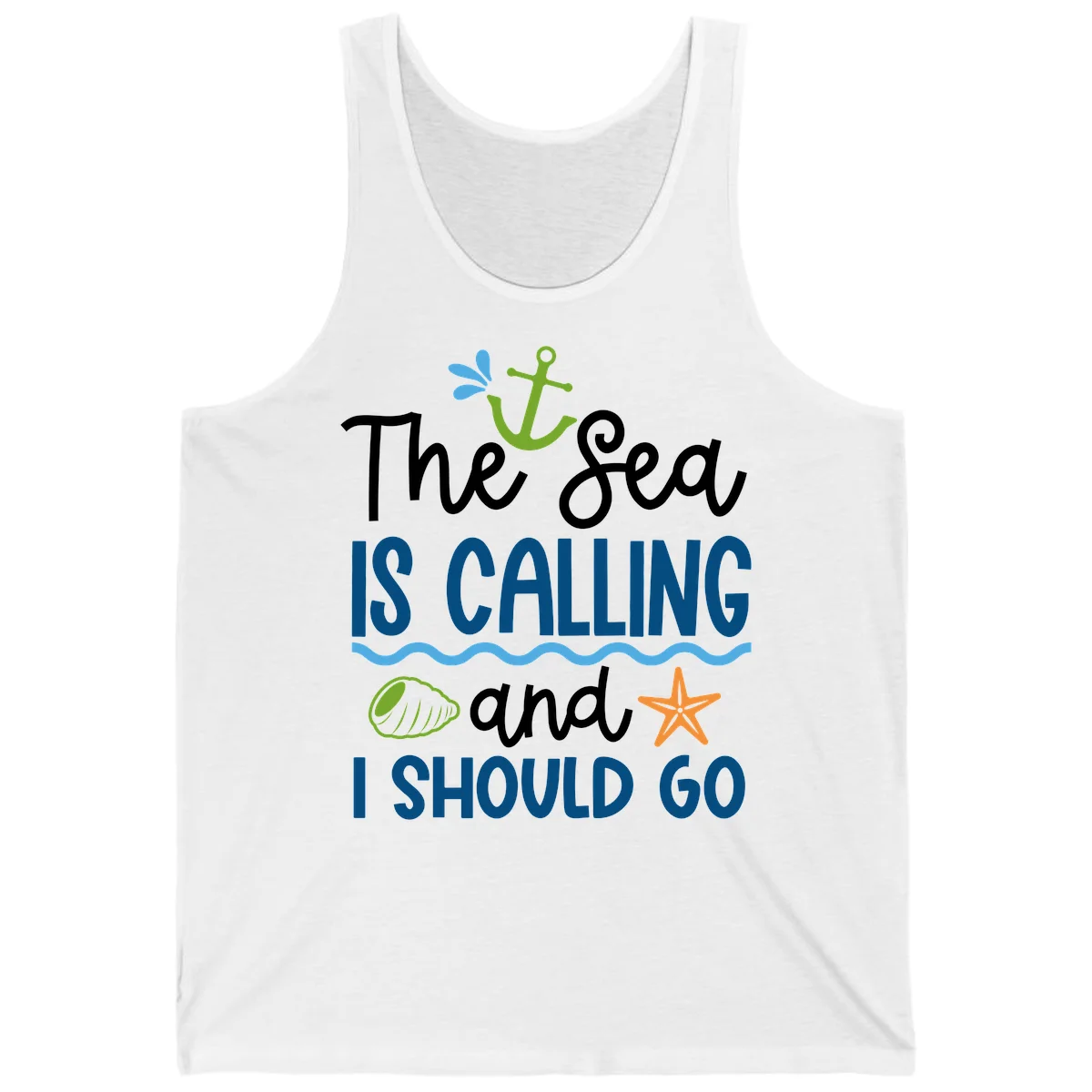 The Sea Is Calling Tank in White