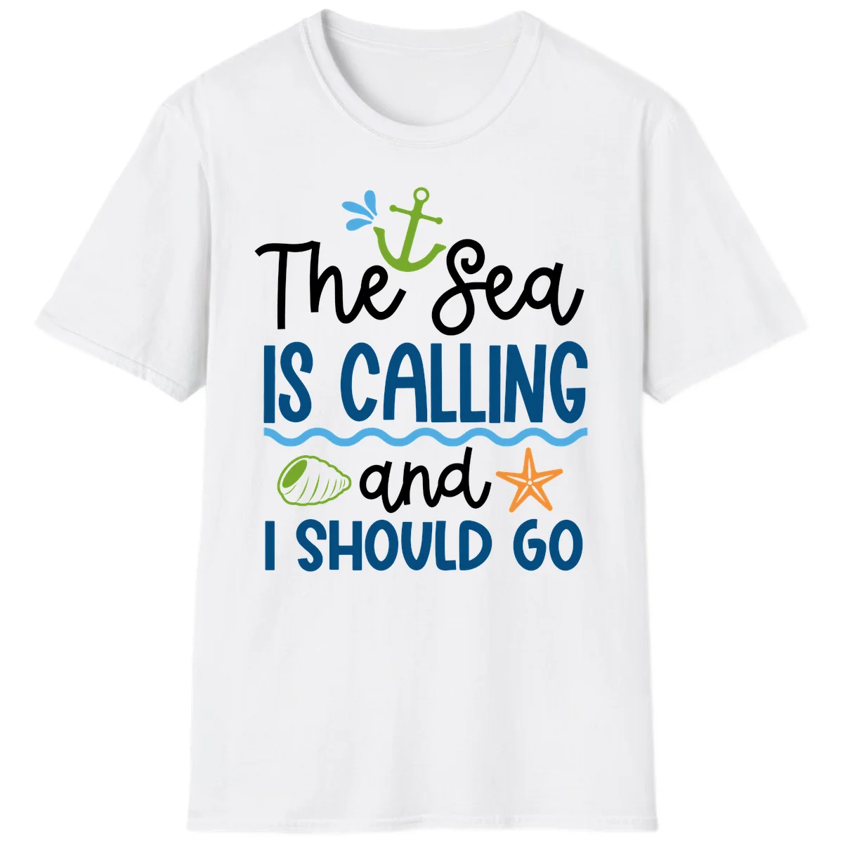 The Sea Is Calling T-Shirt in White