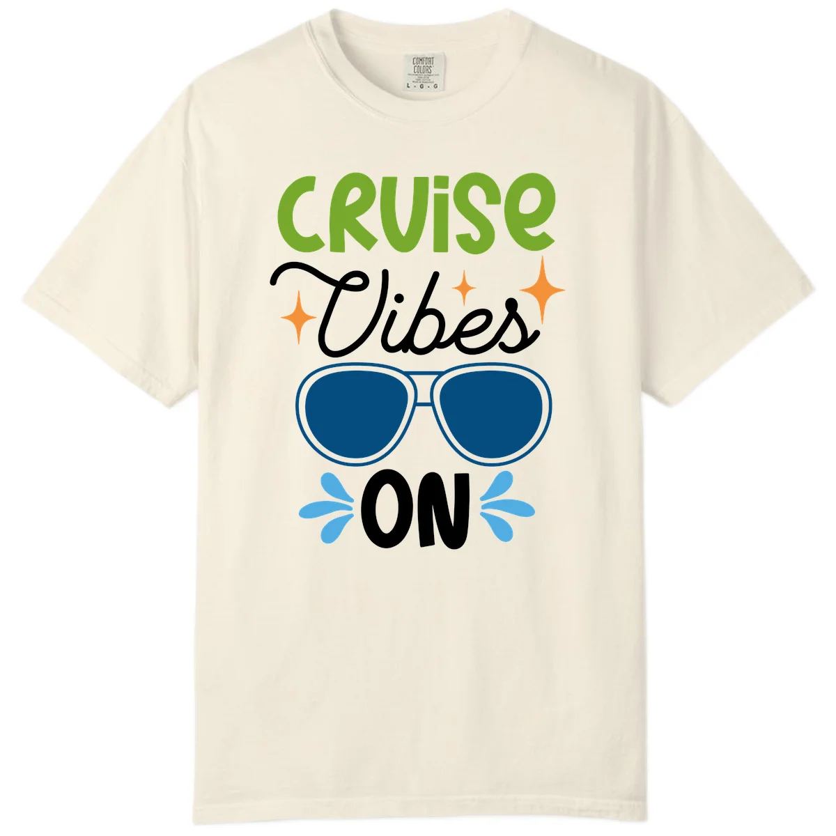 Cruise Vibes On Comfort Color T-Shirt in Ivory