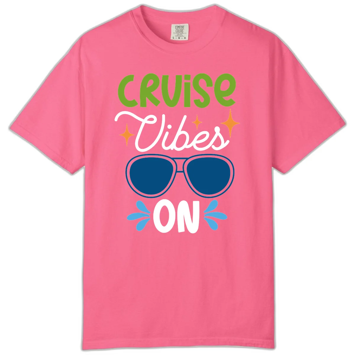 Cruise Vibes On Comfort Color T-Shirt in Crunchberry