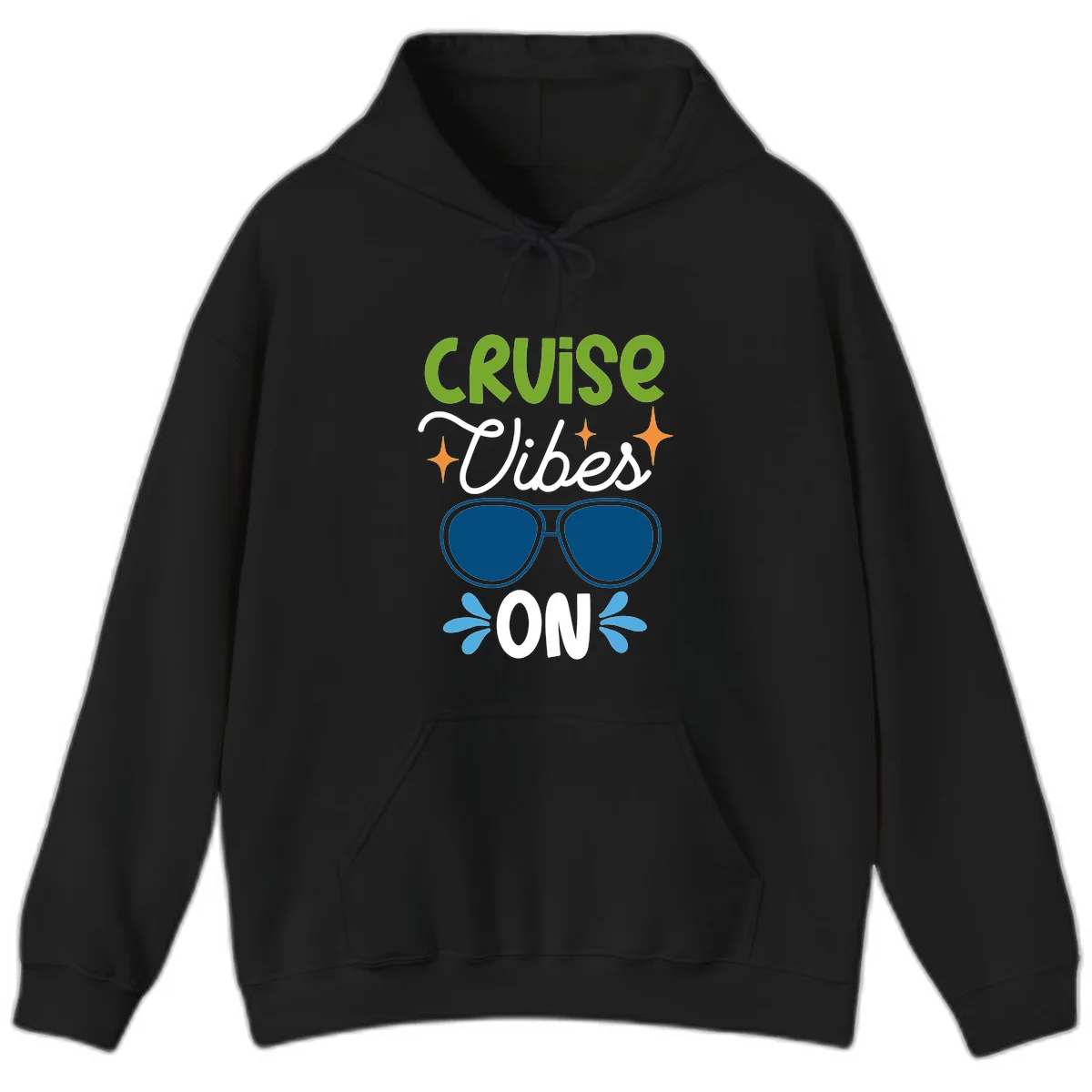 Cruise Vibes On Hoodie in Black