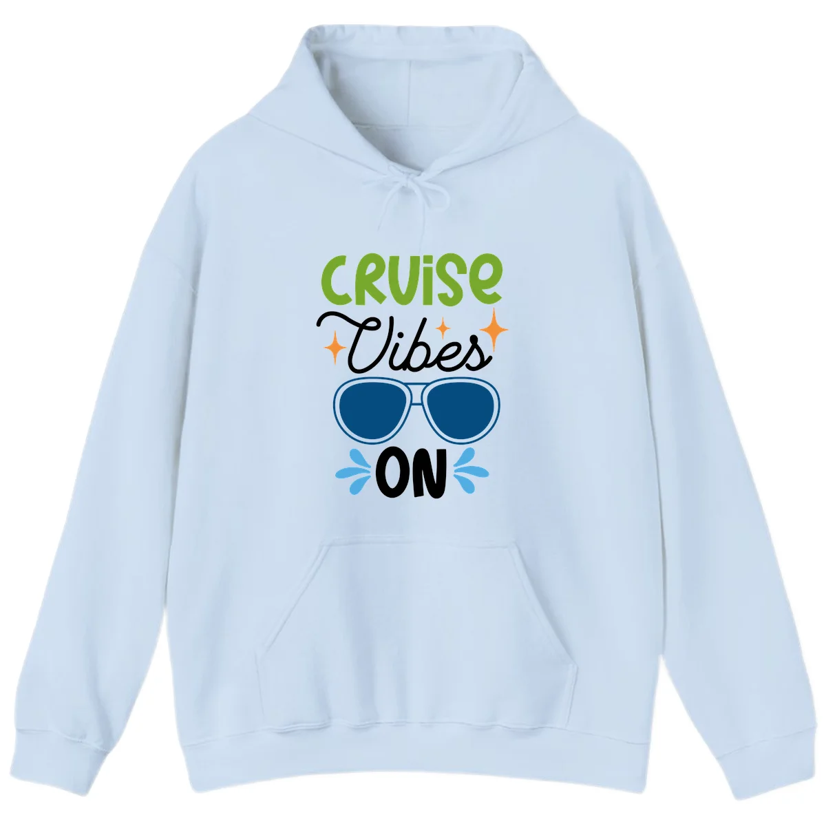 Cruise Vibes On Hoodie in Light Blue