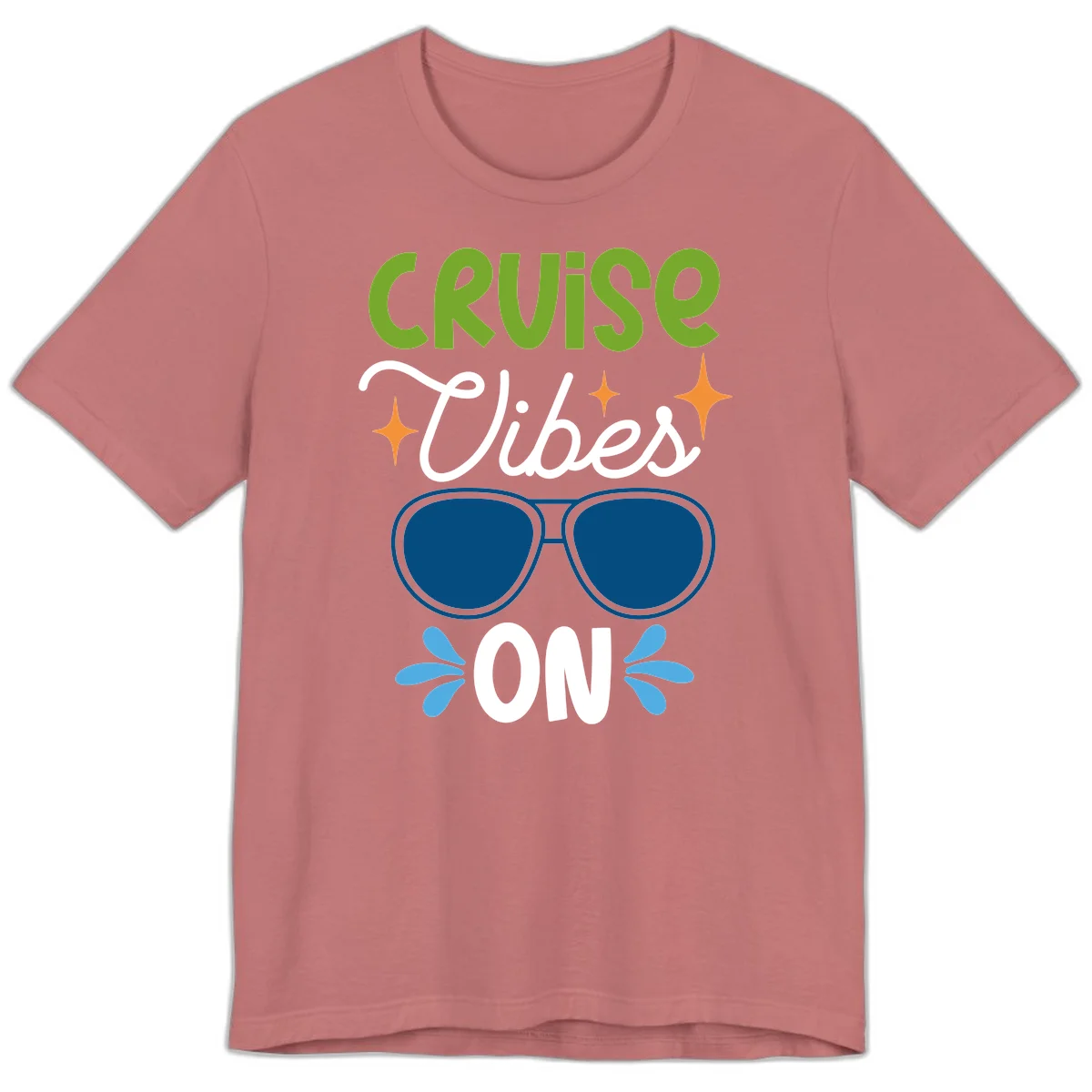 Cruise Vibes On Premium T-Shirt in Mauve