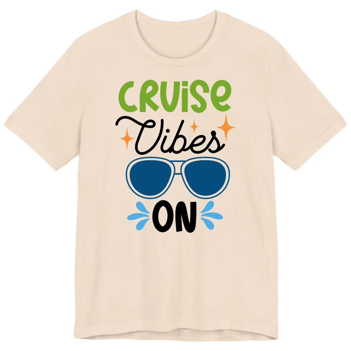 Cruise Vibes On Premium T-Shirt in Soft Cream