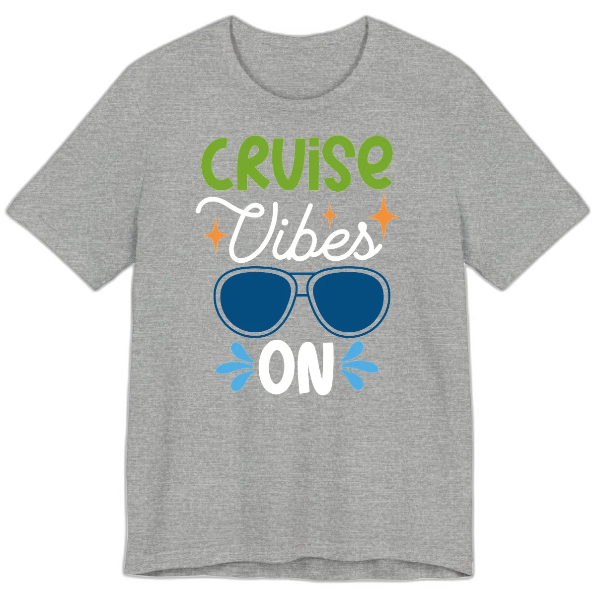 Cruise Vibes On Premium T-Shirt in Athletic Heather