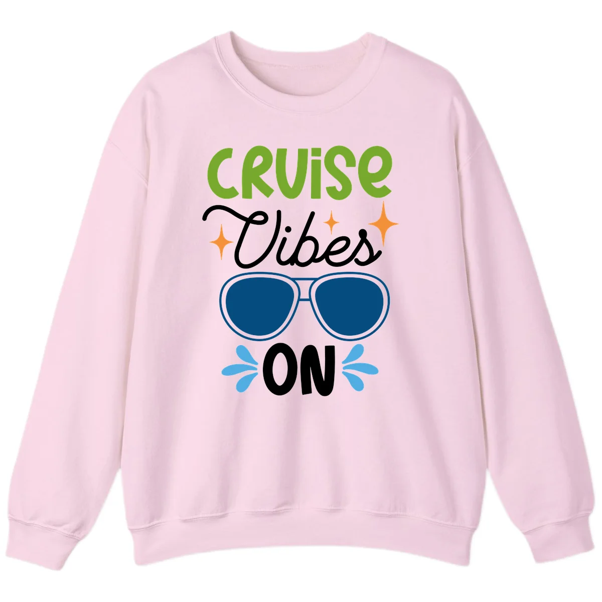 Cruise Vibes On Sweatshirt in Light Pink