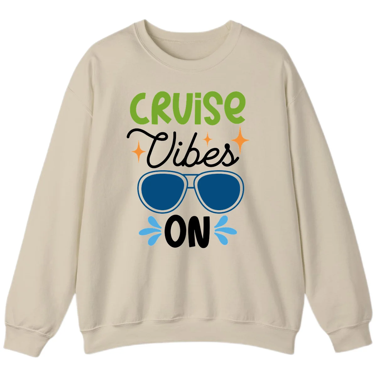Cruise Vibes On Sweatshirt in Sand