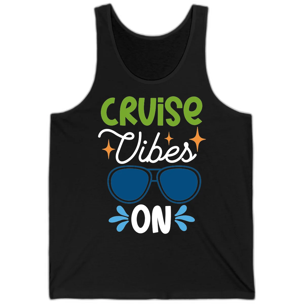 Cruise Vibes On Tank Top in Black