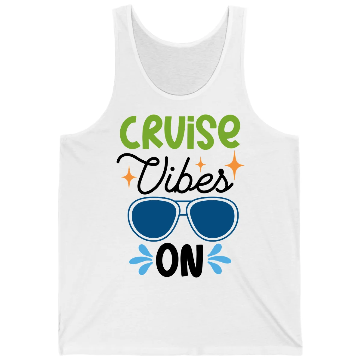 Cruise Vibes On Tank Top in White