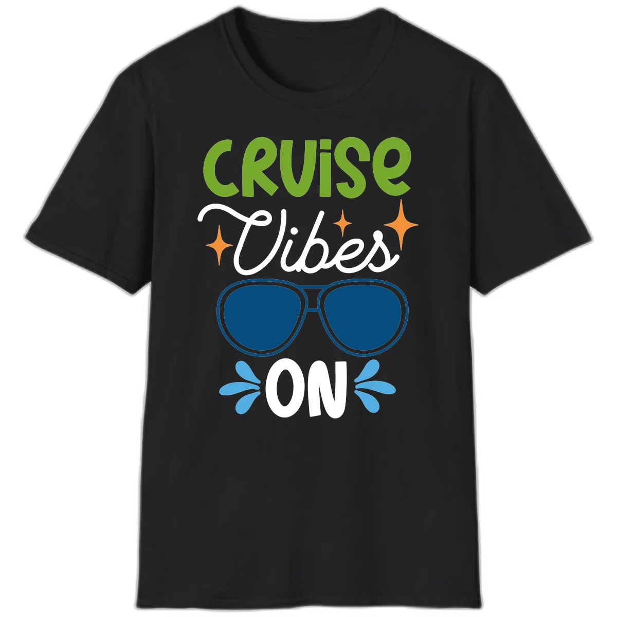 Cruise Vibes On T-Shirt in Black