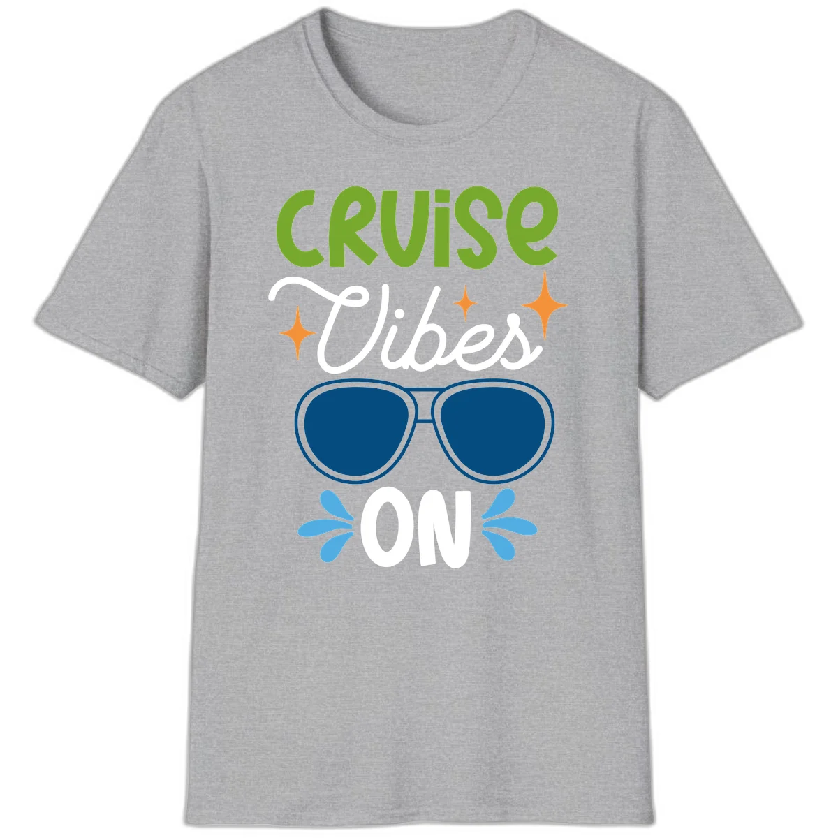 Cruise Vibes On T-Shirt in Sport Grey