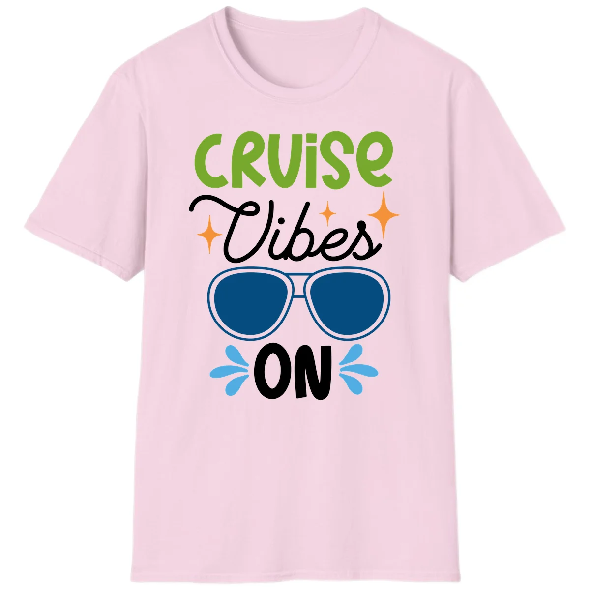 Cruise Vibes On T-Shirt in Light Pink