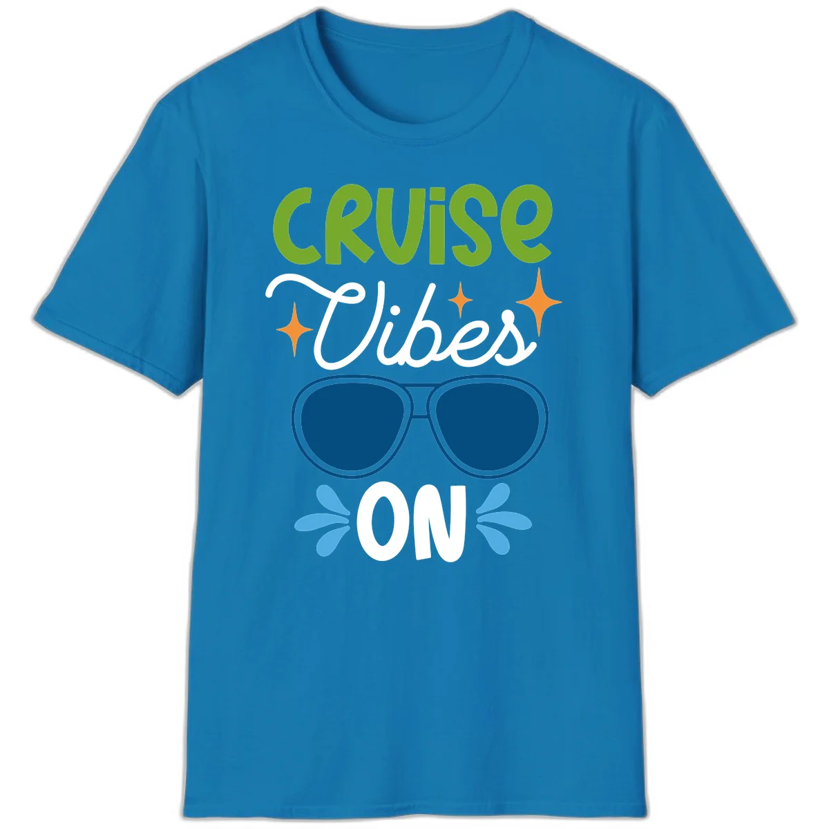 Cruise Vibes On T-Shirt in Sapphire