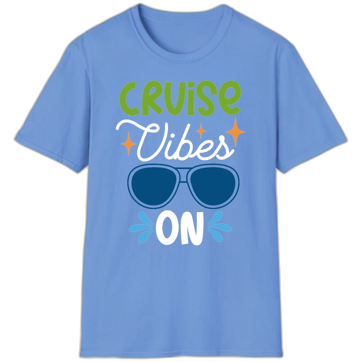 Cruise Vibes On T-Shirt in Carolina Blue