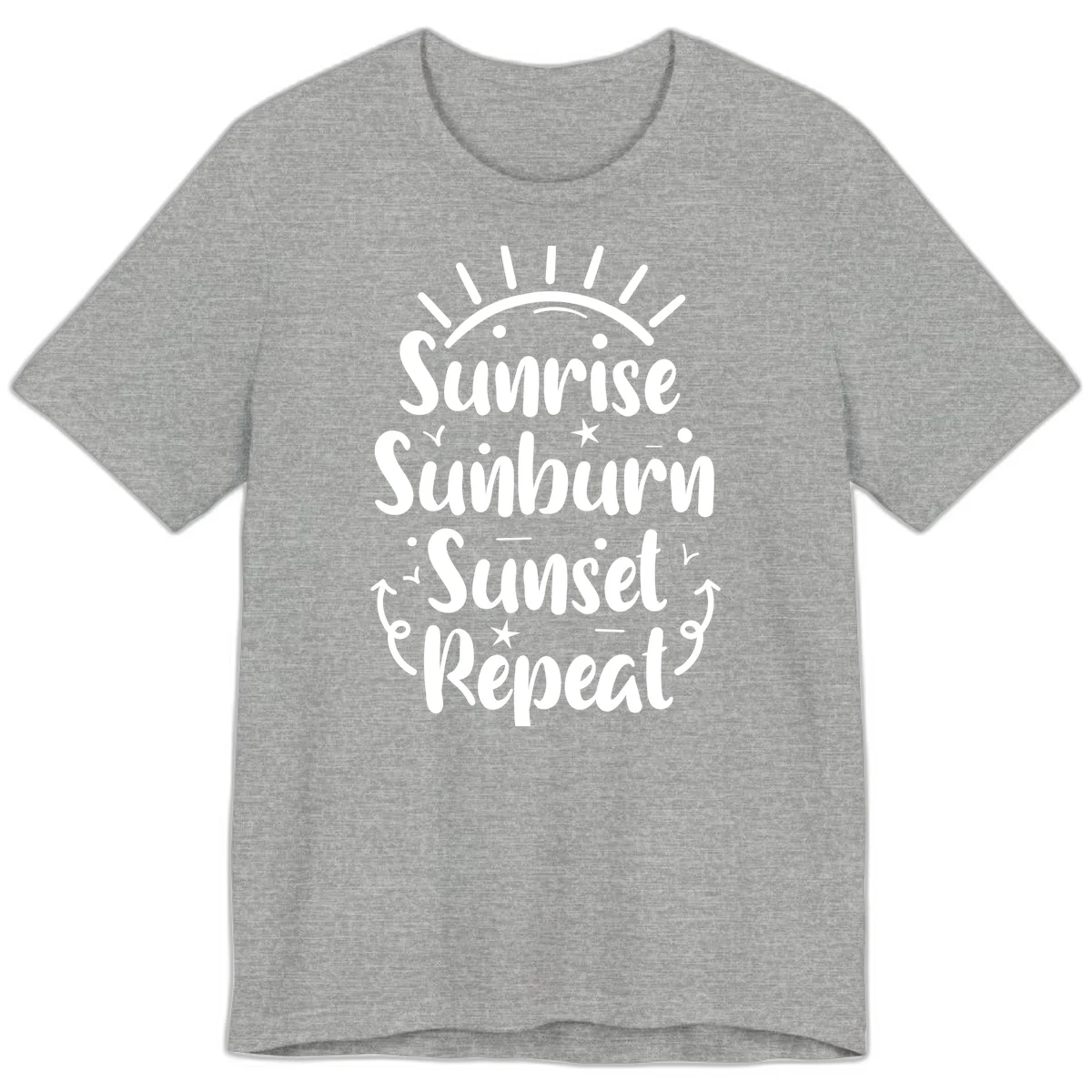 Sunrise Sunburn Sunset Repeat Premium T-Shirt in Athletic Heather