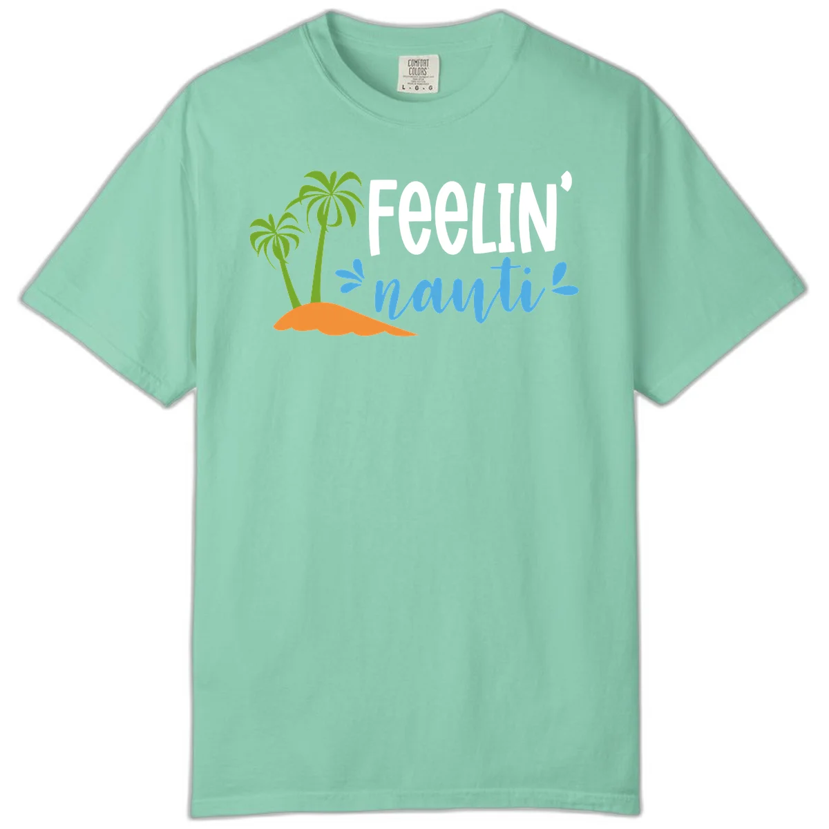 Feelin' Nauty Cruise Vibes Comfort Color T-Shirt in Island Reef
