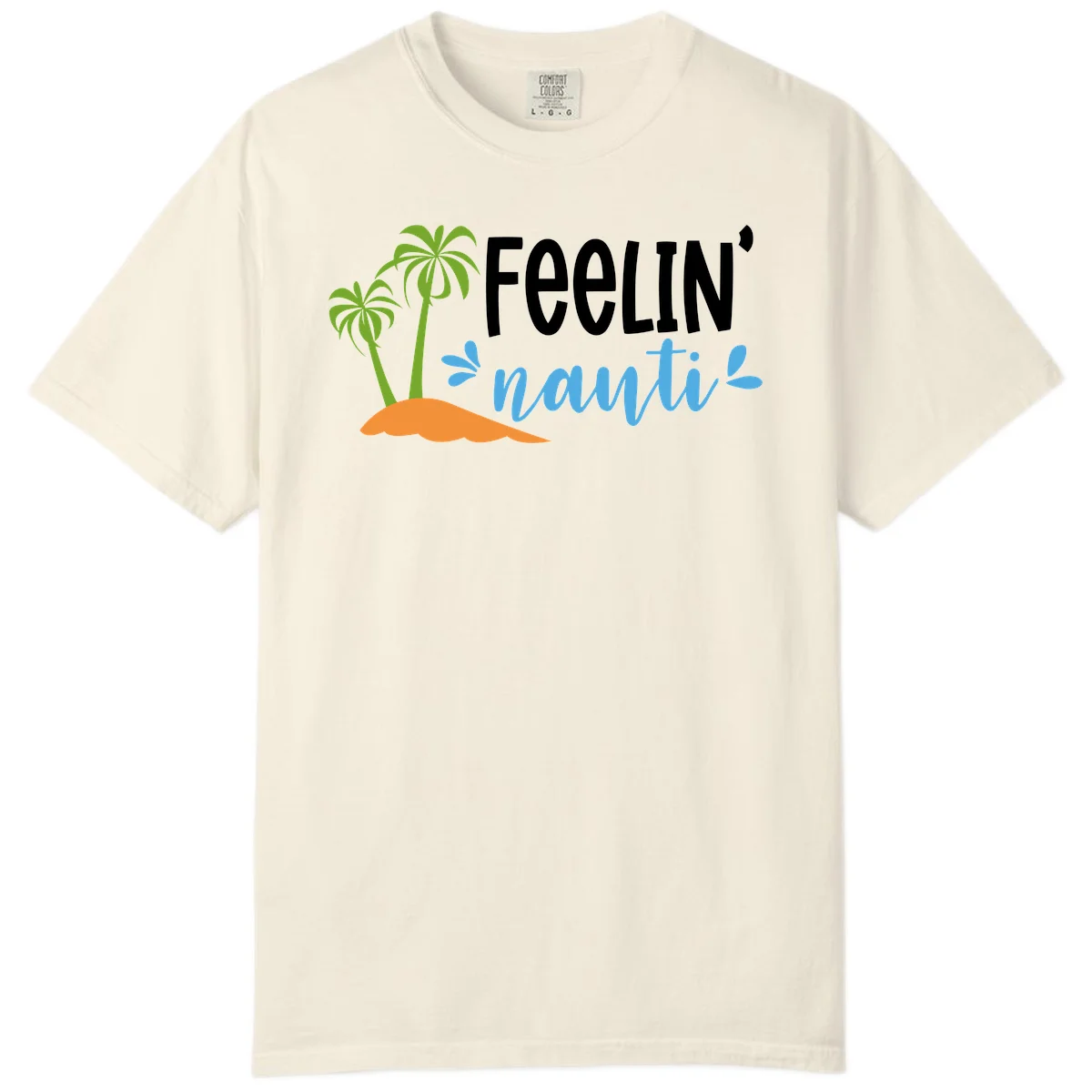 Feelin' Nauty Cruise Vibes Comfort Color T-Shirt in Ivory