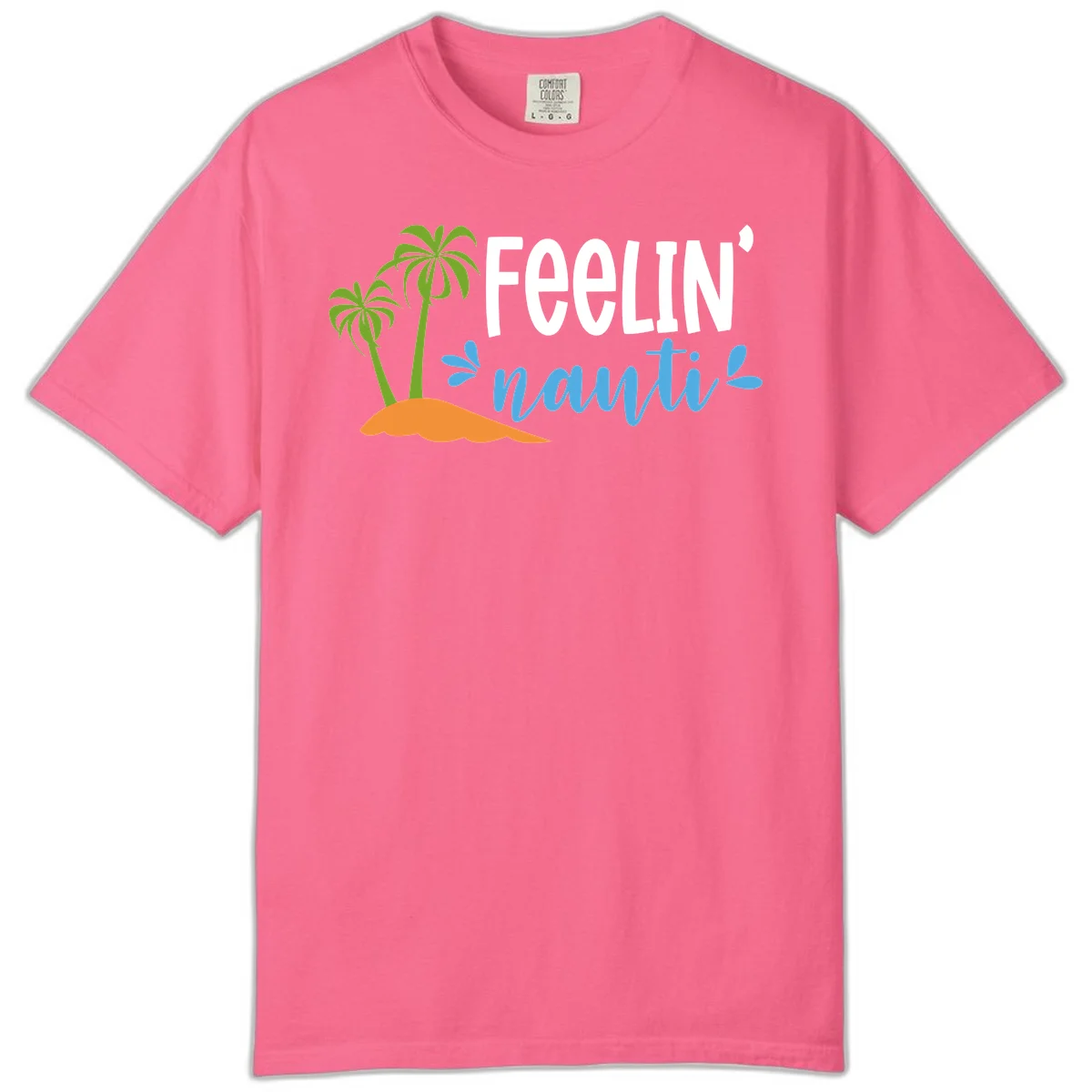 Feelin' Nauty Cruise Vibes Comfort Color T-Shirt in Crunchberry