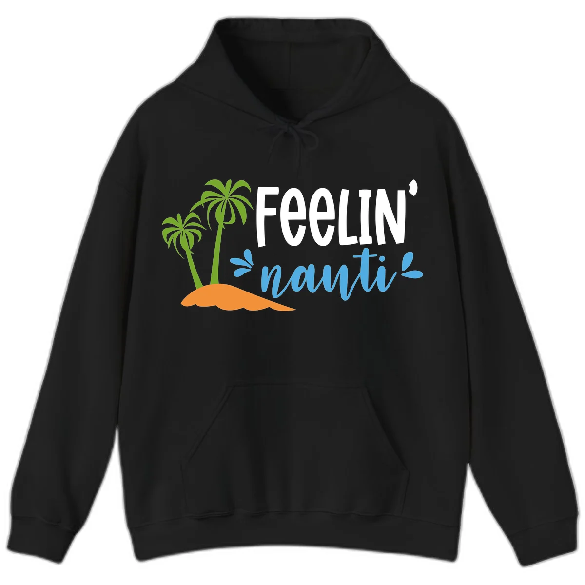 Feelin' Nauty Cruise Vibes Hoodie in Black