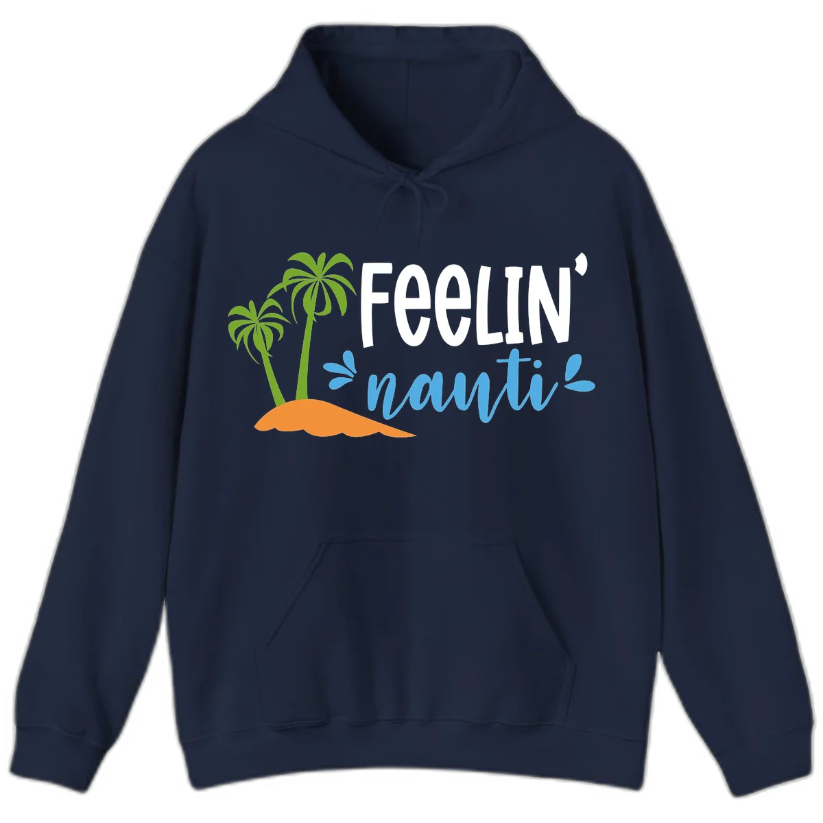 Feelin' Nauty Cruise Vibes Hoodie in Navy