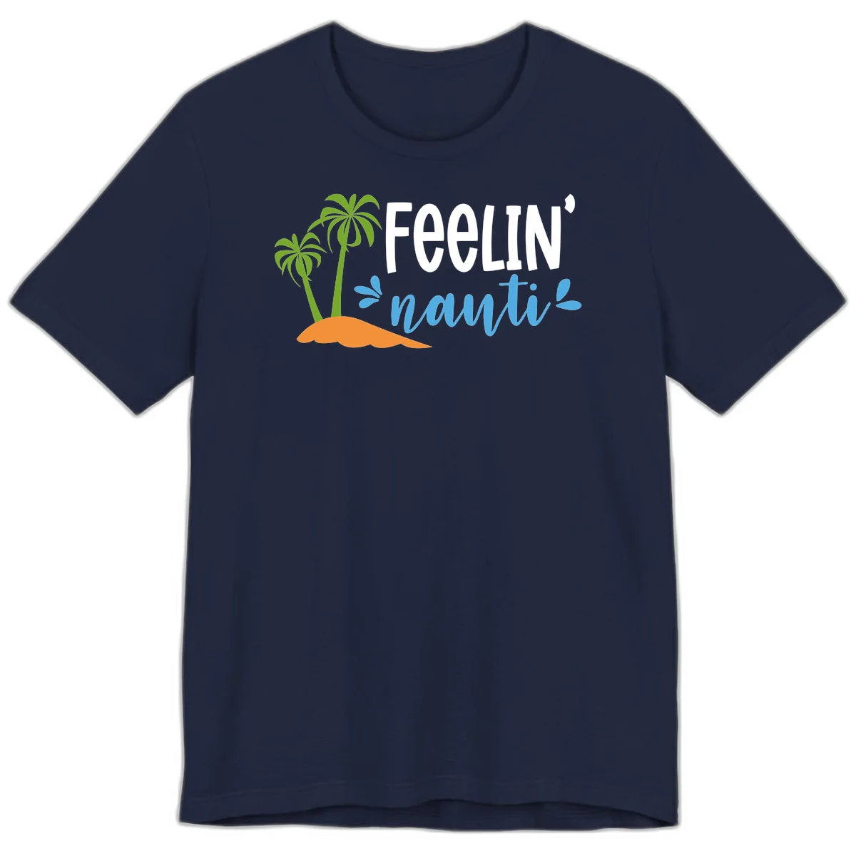 Feelin' Nauty Cruise Vibes Premium T-Shirt in Navy
