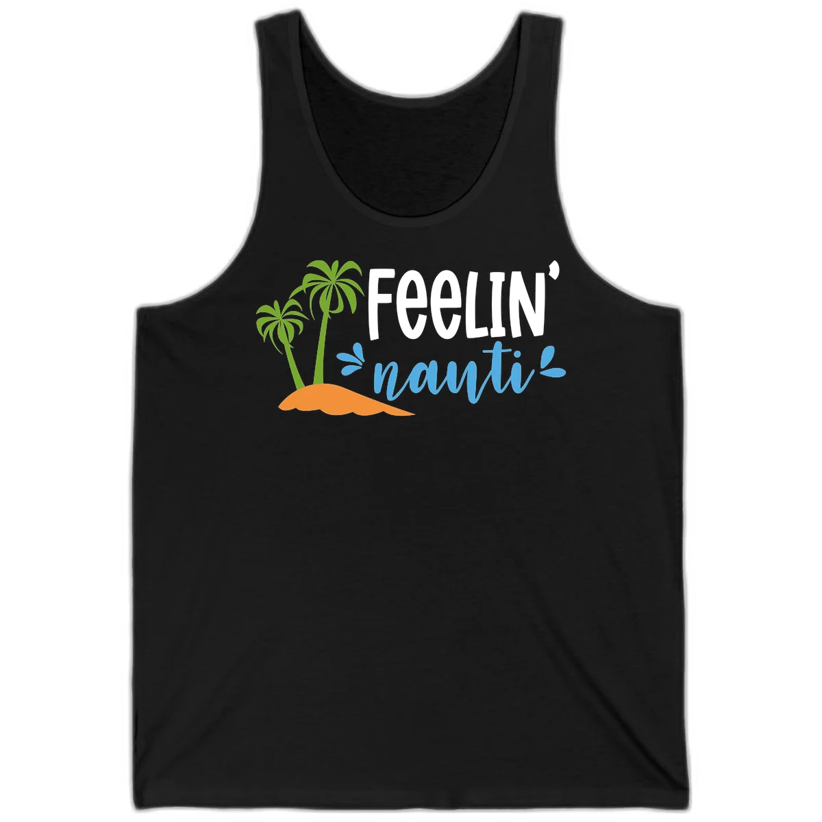 Feelin' Nauty Cruise Vibes Tank in Black