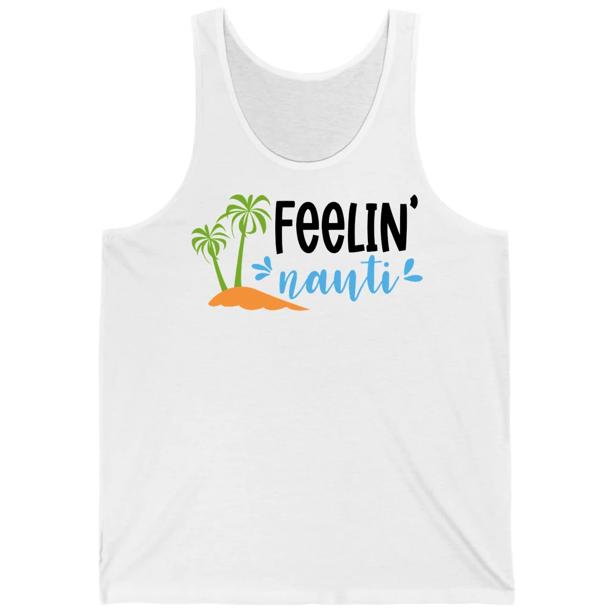 Feelin' Nauty Cruise Vibes Tank in White