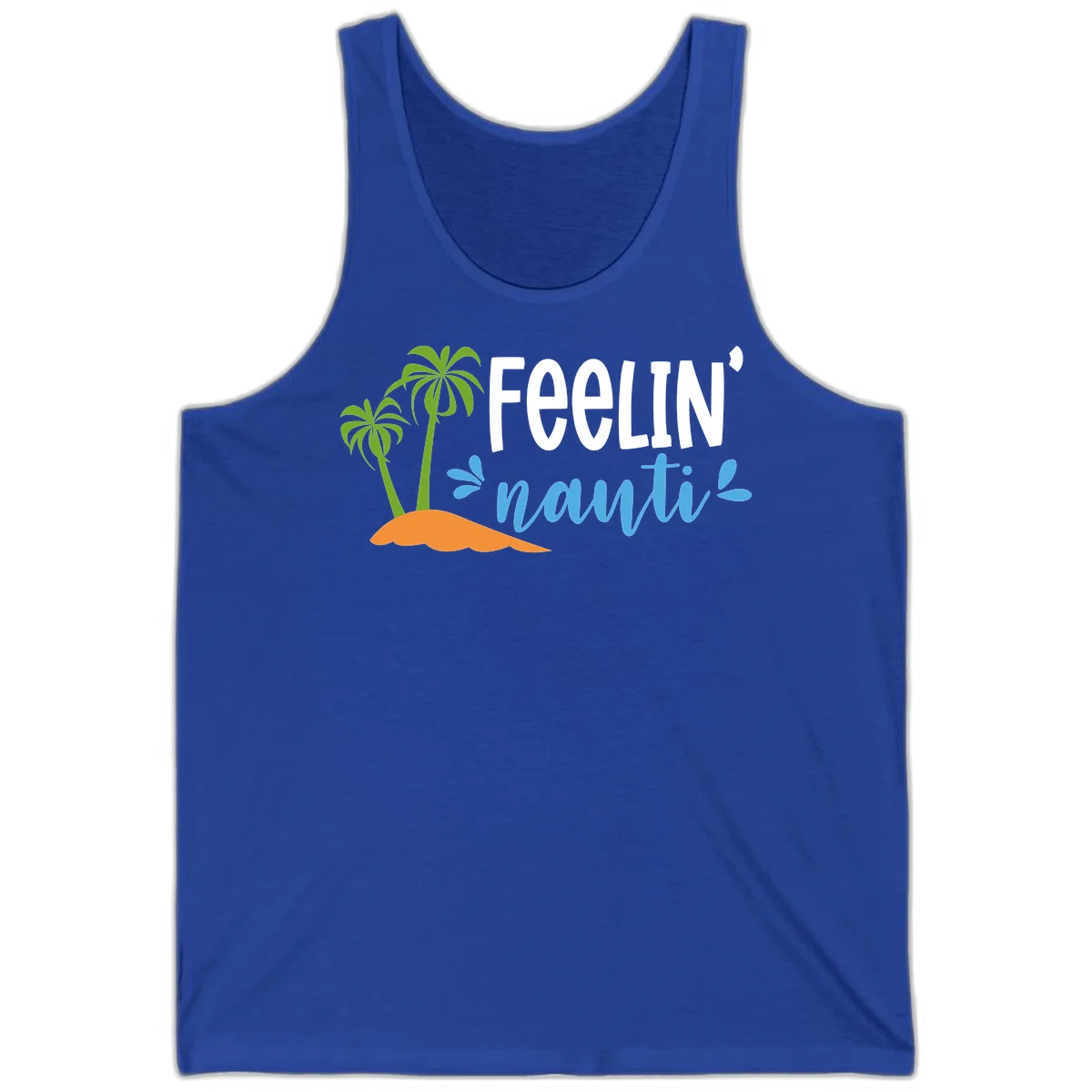 Feelin' Nauty Cruise Vibes Tank in True Royal