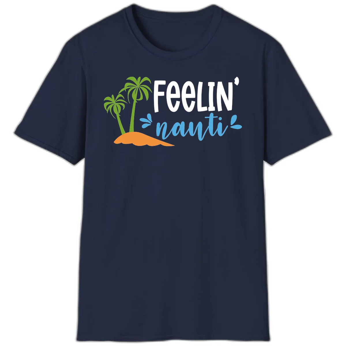 Feelin' Nauty Cruise Vibes T-Shirt in Navy
