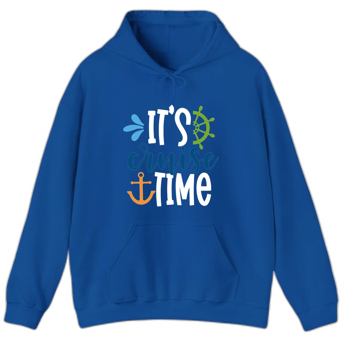 It's Cruise Time Nautical Hoodie in Royal