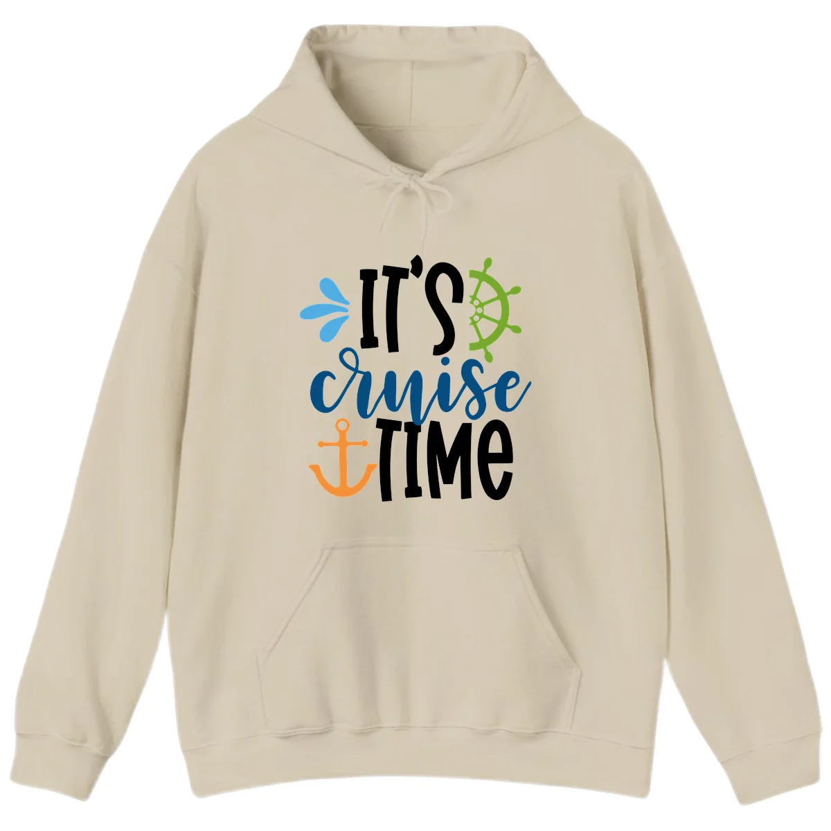 It's Cruise Time Nautical Hoodie in Sand