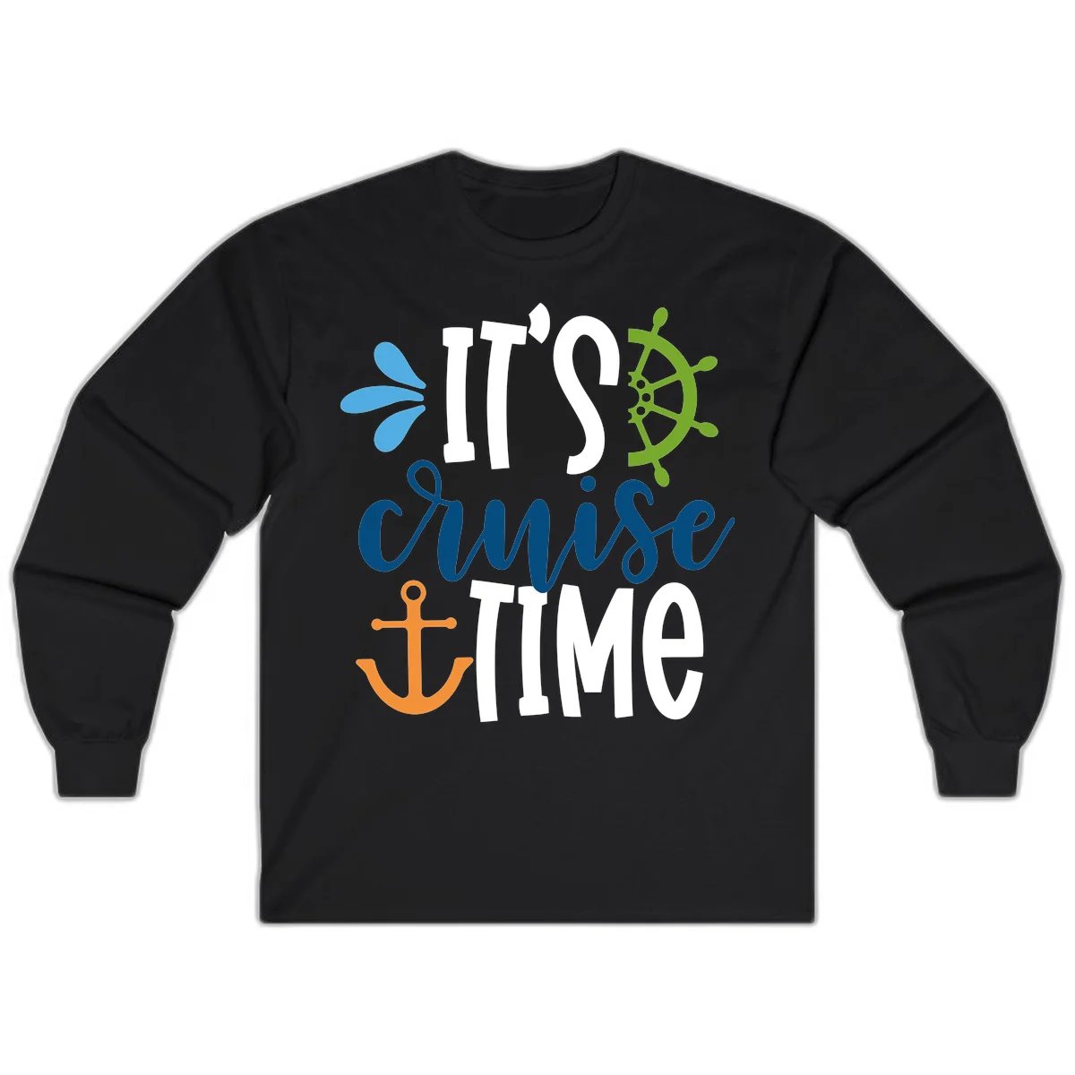 It's Cruise Time Nautical Long Sleeve in Black