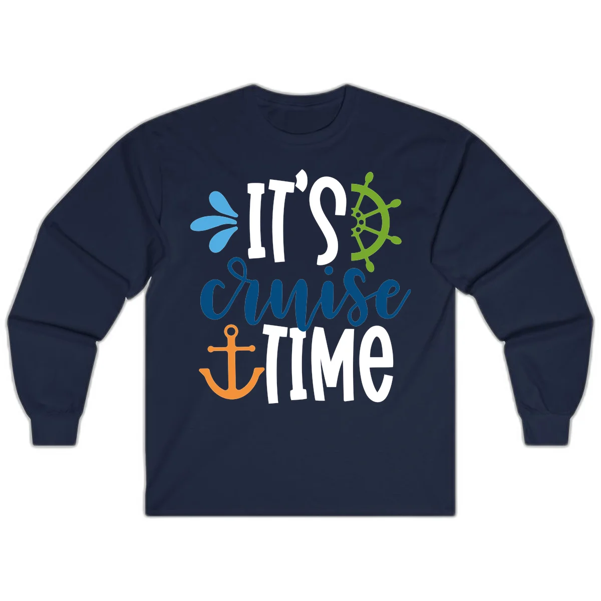 It's Cruise Time Nautical Long Sleeve in Navy