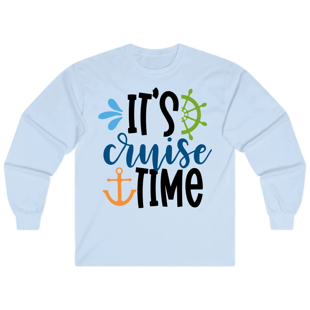 It's Cruise Time Nautical Long Sleeve in Light Blue
