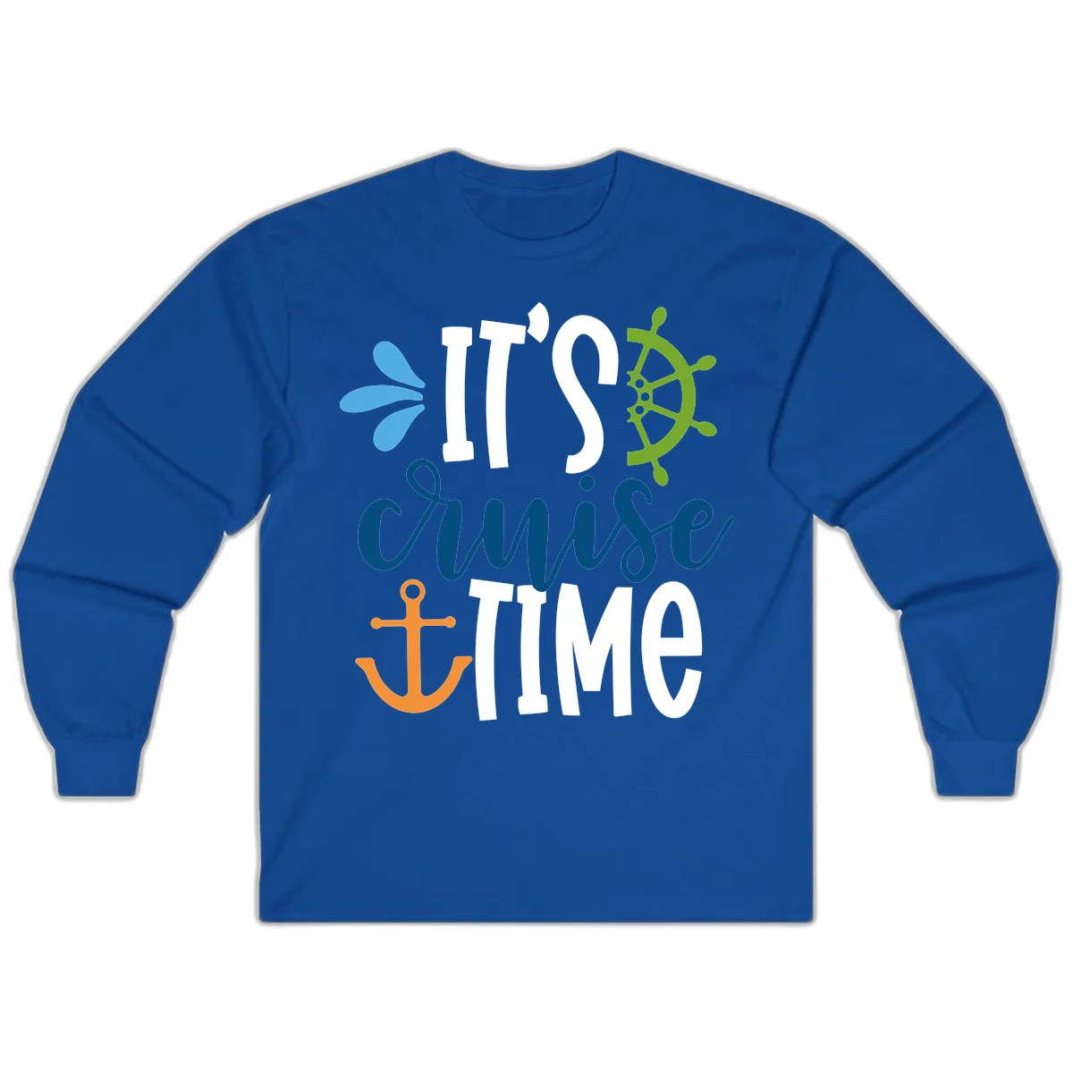 It's Cruise Time Nautical Long Sleeve in Royal