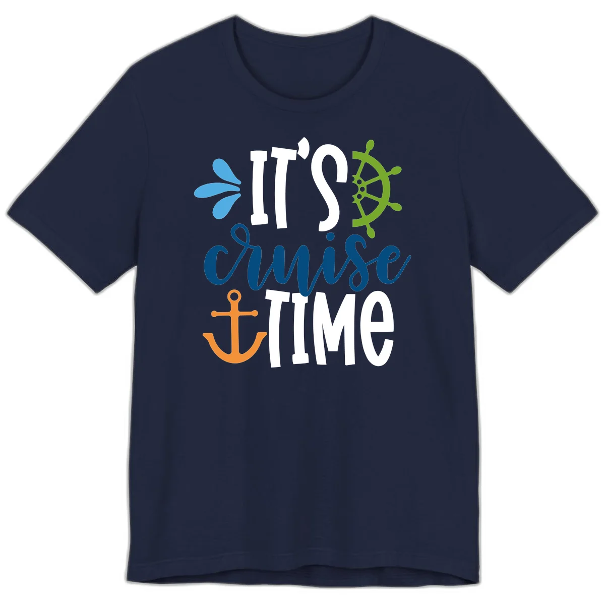 It's Cruise Time Nautical Premium T-Shirt in Navy
