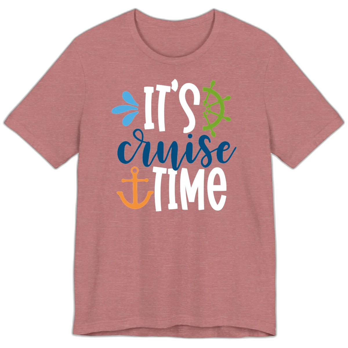 It's Cruise Time Nautical Premium T-Shirt in Heather Mauve