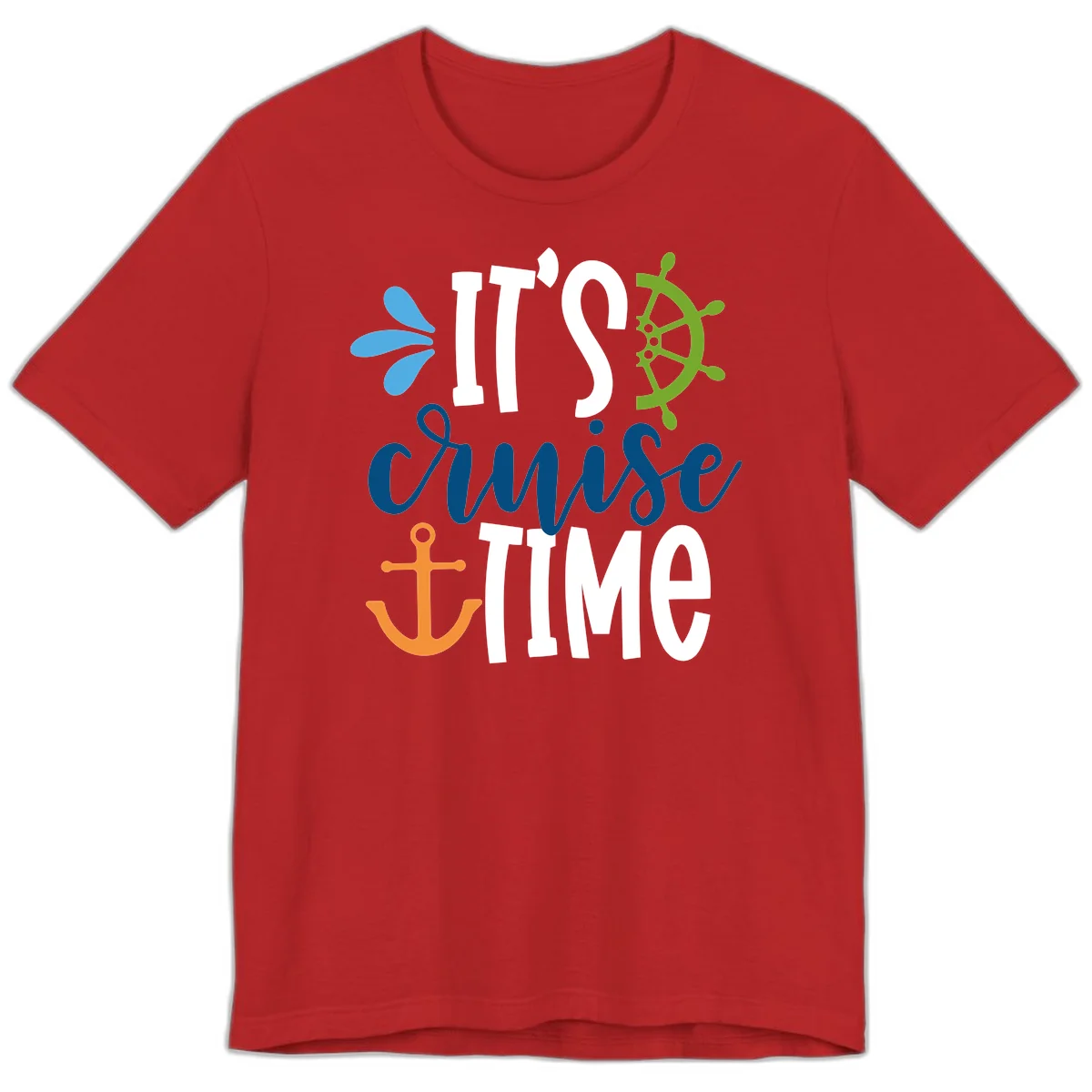 It's Cruise Time Nautical Premium T-Shirt in Red