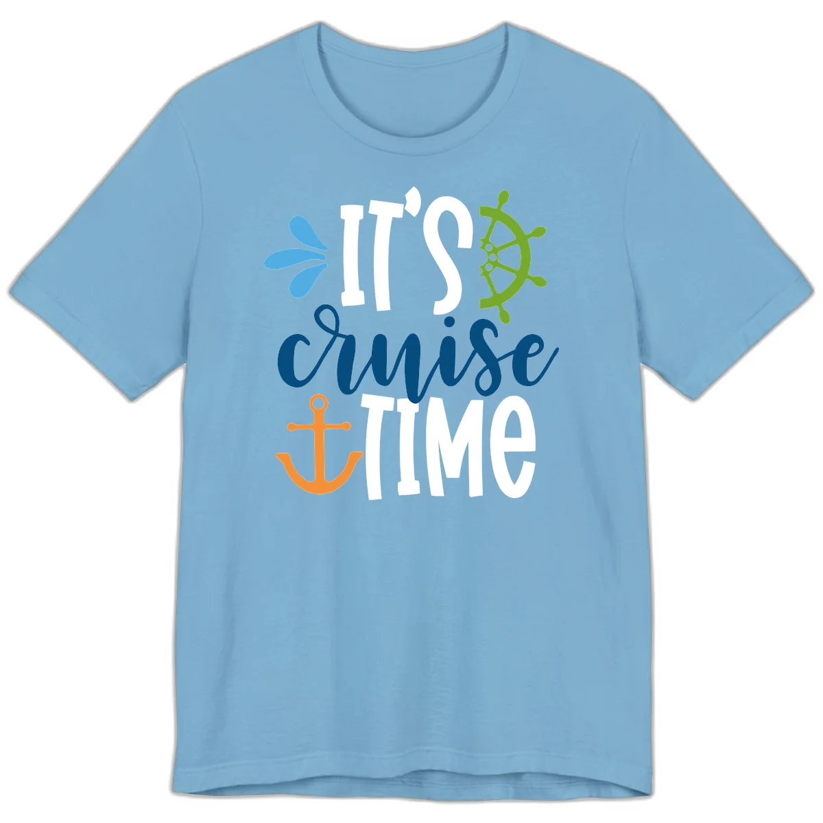 It's Cruise Time Nautical Premium T-Shirt in Ocean Blue
