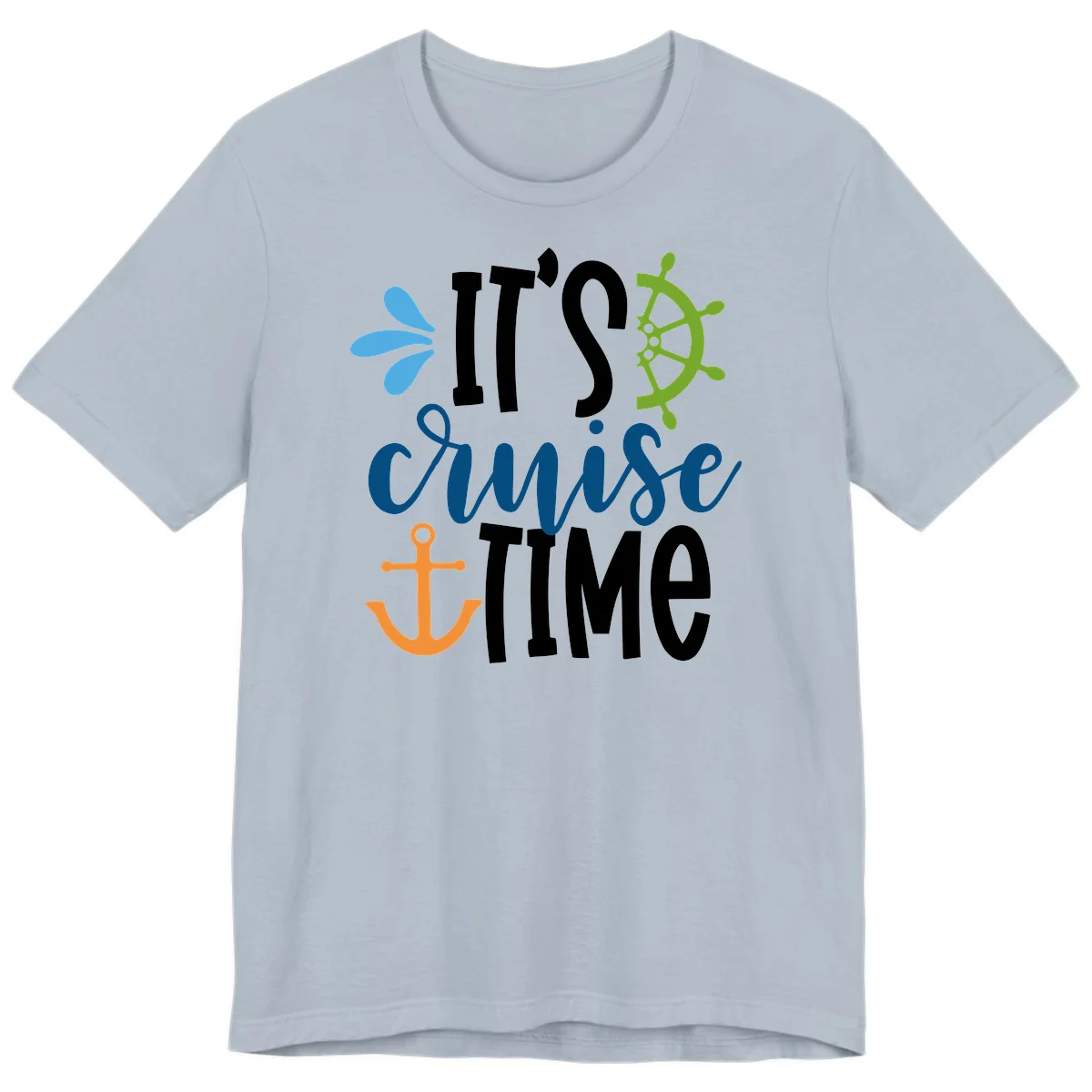 It's Cruise Time Nautical Premium T-Shirt in Light Blue