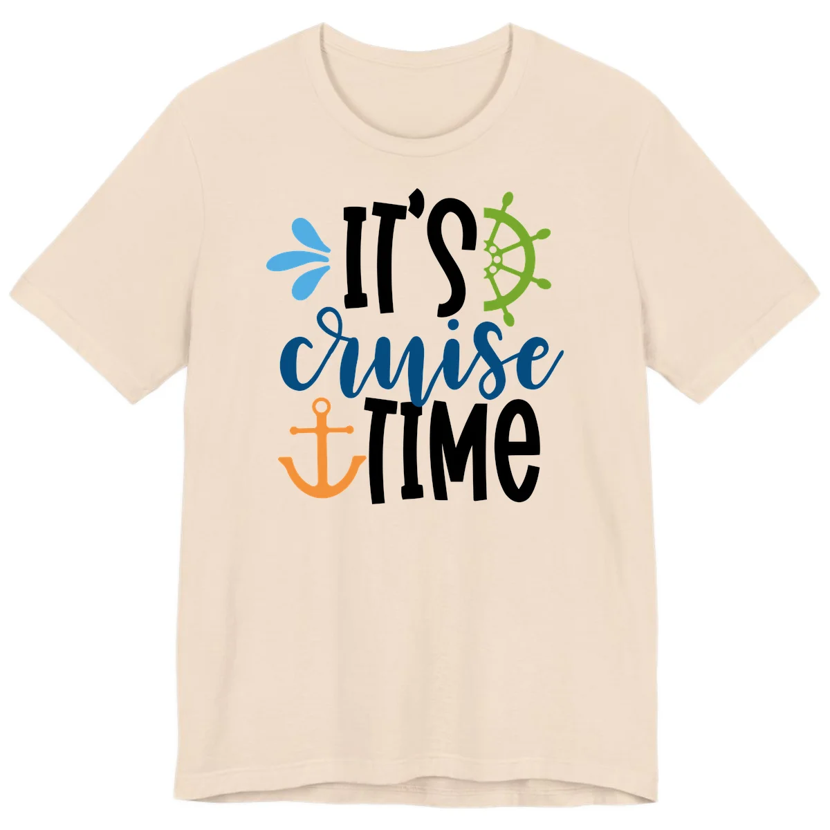 It's Cruise Time Nautical Premium T-Shirt in Soft Cream