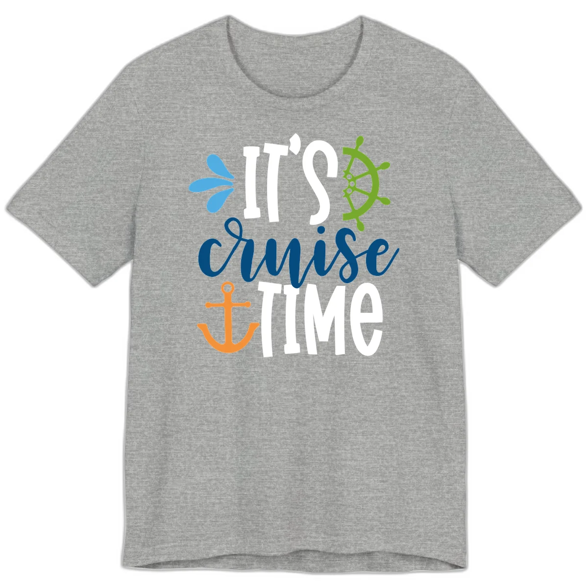 It's Cruise Time Nautical Premium T-Shirt in Athletic Heather