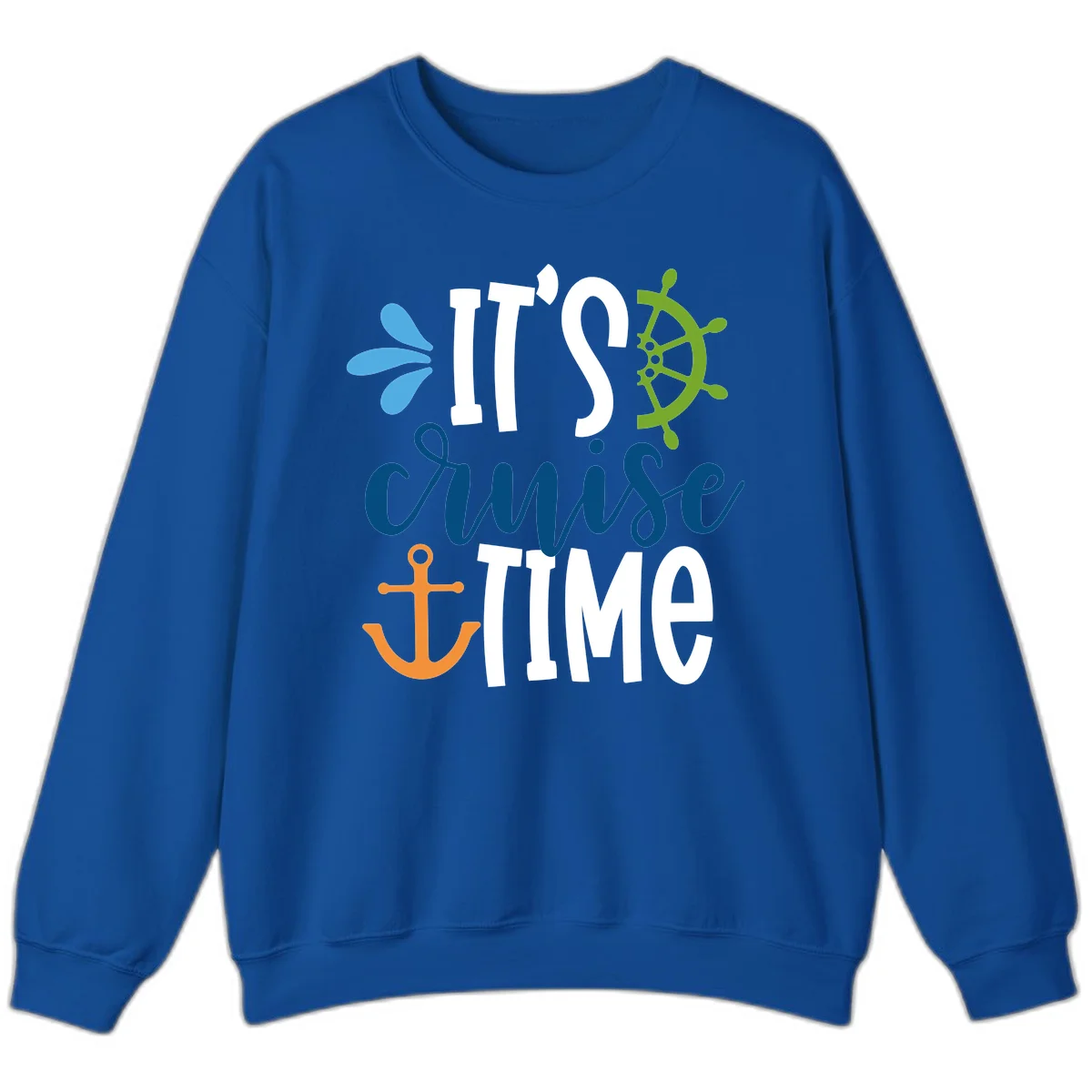 It's Cruise Time Nautical Sweatshirt in Royal