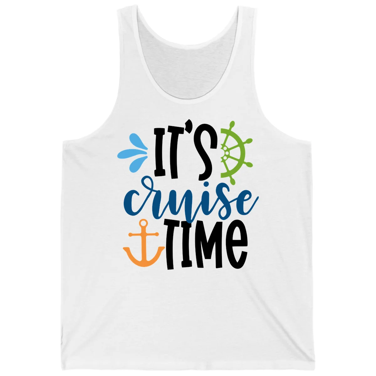 It's Cruise Time Nautical Tank in White