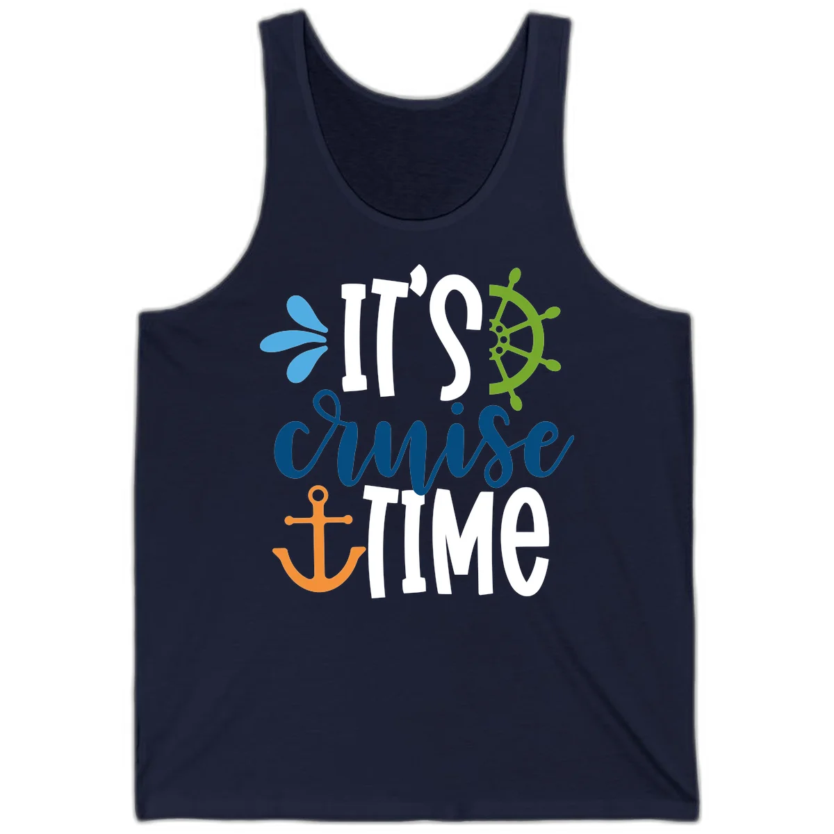 It's Cruise Time Nautical Tank in Navy