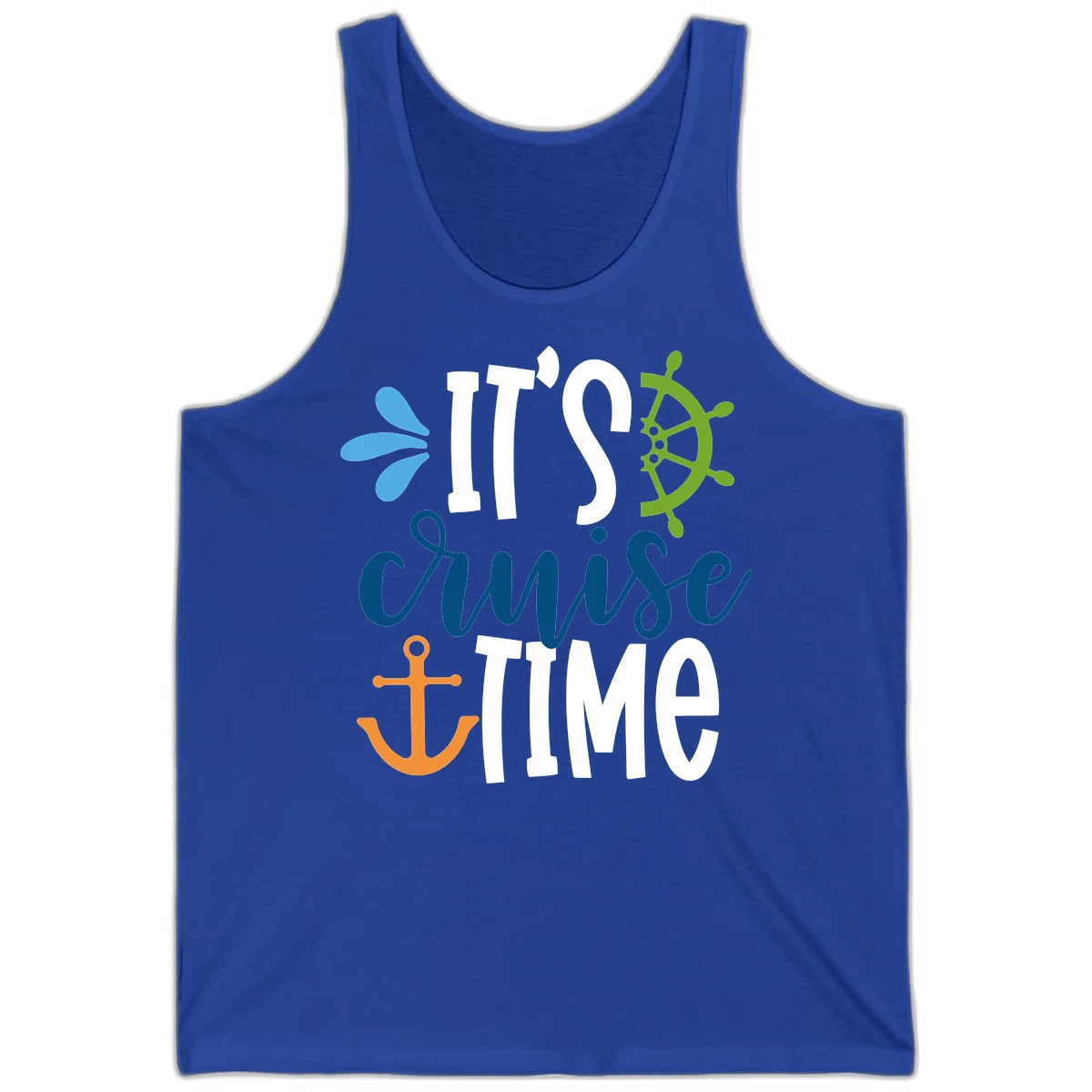 It's Cruise Time Nautical Tank in True Royal