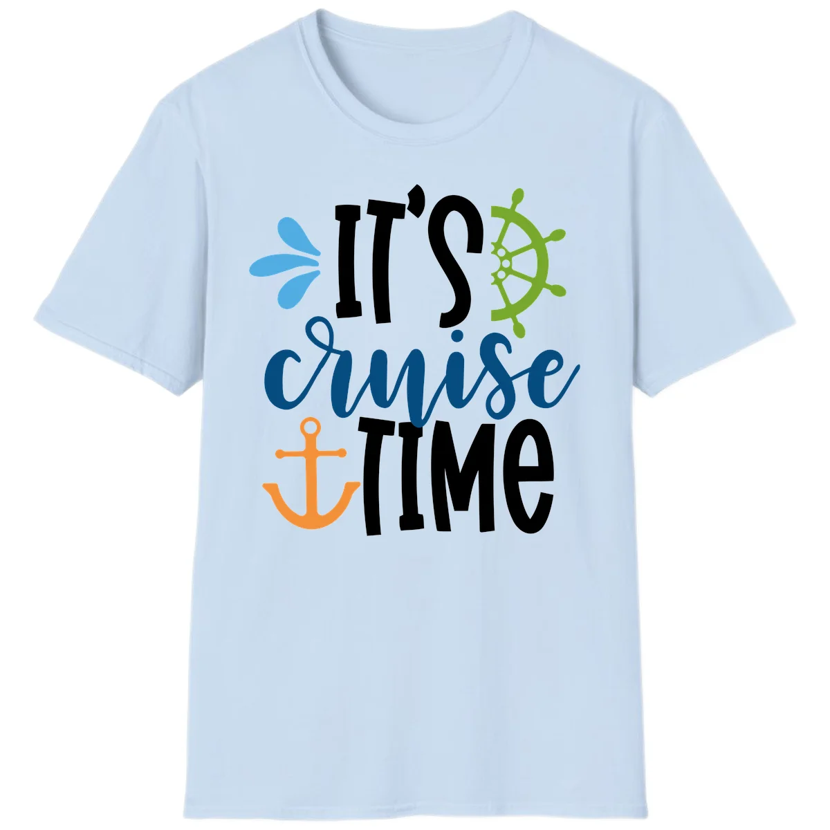It's Cruise Time Nautical T-Shirt in Light Blue