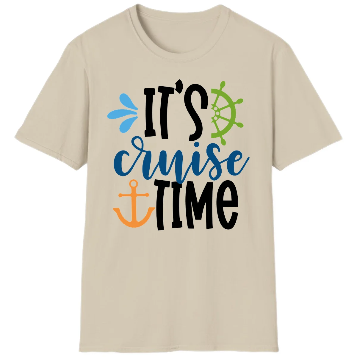 It's Cruise Time Nautical T-Shirt in Sand